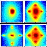 INTENSE EFFECT — This series of images shows the intensity of ferroelectricity – the ability to retain a switchable electric polarization – over a range of temperatures. 
<P>
<A HREF='http://www.anl.gov/OPA/news04/news040611.htm' TARGET='_blank'>Click here for a full image.</A>
<P>
Image courtesy: ANL