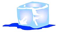 Ice cube melting