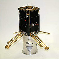 <p>
	Completed cubesat at Utah State University in the DICE cubesat project.</p>
<p>
	Credit: Utah State University</p>
