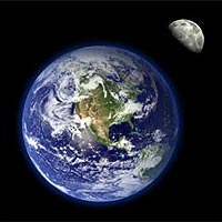 Earth and Moon<br /><br />Image courtesy: NASA