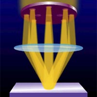 Image credit: Beamie Young/NIST A new optical imaging technology under development at NIST will use combinations of dynamically controlled light waves, optimized for particular properties (such as polarization). How this structured illumination field -- engineered specifically to highlight the particular geometry of each type of specimen -- scatters after striking the target may reveal features smaller than 10 nanometers.