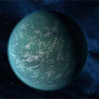 <p>
	Closer to Finding an Earth</p>
<p>
	This artist's conception illustrates Kepler-22b, a planet known to comfortably circle in the habitable zone of a sun-like star. It is the first planet that NASA's Kepler mission has confirmed to orbit in a star's habitable zone -- the region around a star where liquid water, a requirement for life on Earth, could persist. The planet is 2.4 times the size of Earth, making it the smallest yet found to orbit in the middle of the habitable zone of a star like our sun.</p>
<p>
	Scientists do not yet know if the planet has a predominantly rocky, gaseous or liquid composition. It's possible that the world would have clouds in its atmosphere, as depicted here in the artist's interpretation.</p>
<p>
	Image credit: NASA/Ames/JPL-Caltech</p>
