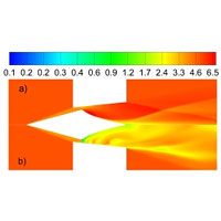 <p>
	The effectiveness of current laser-propulsion techniques is limited by the instability of supersonic gas flow, caused by shock waves that “choke” the inlet of the nozzle, reducing thrust. Those effects can be reduced with the help of laser ablation, redirecting the plasma plume so that it flows close to the interior walls of a supersonic nozzle and significantly improving the overall thrust.</p>
<p>
	CREDIT: Y.Rezunkov/IOIE</p>
