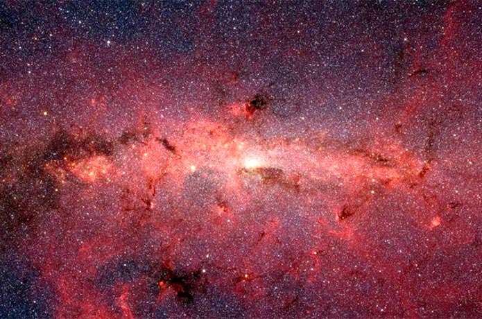 <p>Stars at the center of the Milky Way.</p>

<p>Credit: NASA, JPL-Caltech, Susan Stolovy (SSC/Caltech) et al.</p>
