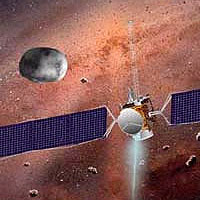 Artist's concept of Dawn spacecraft 