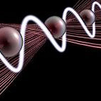 <p>An artist's interpretation of Rydberg atom trapping in an optical lattice. </p>
<p>Credit: Kelly Younge</p>