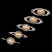 The Hubble Space Telescope captured these images of Saturn's seasons from a timespan of 1996 through 2000. 