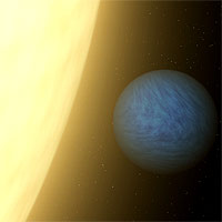 <p>
	First-of-Its-Kind Glimpse at a Super Earth</p>
<p>
	Super Earths are exotic planets unlike any in our solar system. They are more massive than Earth yet lighter than gas giants like Neptune, and they can be made of gas, rock or a combination of both. There are about 70 known to circle stars beyond our sun, and NASA's Kepler mission has detected hundreds of candidates. These planets' relatively small sizes make them very hard to see.</p>
<p>
	NASA's Spitzer Space Telescope was able to detect a super Earth's direct light for the first time using its sensitive heat-seeking infrared vision.</p>
<p>
	Seen here in this artist's concept, the planet is called 55 Cancri e. It's a toasty world that rushes around its star every 18 hours. It orbits so closely -- about 25 times closer than Mercury is to our sun -- that it is tidally locked with one face forever blisters under the heat of its sun. The planet is proposed to have a rocky core surrounded by a layer of water in a 'supercritical' state, where it is both liquid and gas, and then the whole planet is thought to be topped by a blanket of steam.</p>
<p>
	Spitzer was able to see the light of the planet by watching it slip behind its star in what is called an occultation. Because the planet is brighter relative to its star when viewed in infrared light, Spitzer was able to measure the slight drop in total brightness that occurred as the planet disappeared from view. This technique, pioneered by Spitzer in 2005, has since been performed by other telescopes, including NASA's Hubble and Kepler space telescopes. The method can be used to obtain information about a planet's temperature, and in some cases, its composition.</p>
<p>
	In this current study, the Spitzer data revealed that 55 Cancri e is very dark and that its sun-facing side is blistering hot at 2,000 kelvins or 3,140 degrees Fahrenheit.</p>
<p>
	Image credit: NASA/JPL-Caltech</p>
