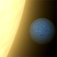 <p>
	First-of-Its-Kind Glimpse at a Super Earth</p>
<p>
	Super Earths are exotic planets unlike any in our solar system. They are more massive than Earth yet lighter than gas giants like Neptune, and they can be made of gas, rock or a combination of both. There are about 70 known to circle stars beyond our sun, and NASA's Kepler mission has detected hundreds of candidates. These planets' relatively small sizes make them very hard to see.</p>
<p>
	NASA's Spitzer Space Telescope was able to detect a super Earth's direct light for the first time using its sensitive heat-seeking infrared vision.</p>
<p>
	Seen here in this artist's concept, the planet is called 55 Cancri e. It's a toasty world that rushes around its star every 18 hours. It orbits so closely -- about 25 times closer than Mercury is to our sun -- that it is tidally locked with one face forever blisters under the heat of its sun. The planet is proposed to have a rocky core surrounded by a layer of water in a 'supercritical' state, where it is both liquid and gas, and then the whole planet is thought to be topped by a blanket of steam.</p>
<p>
	Spitzer was able to see the light of the planet by watching it slip behind its star in what is called an occultation. Because the planet is brighter relative to its star when viewed in infrared light, Spitzer was able to measure the slight drop in total brightness that occurred as the planet disappeared from view. This technique, pioneered by Spitzer in 2005, has since been performed by other telescopes, including NASA's Hubble and Kepler space telescopes. The method can be used to obtain information about a planet's temperature, and in some cases, its composition.</p>
<p>
	In this current study, the Spitzer data revealed that 55 Cancri e is very dark and that its sun-facing side is blistering hot at 2,000 kelvins or 3,140 degrees Fahrenheit.</p>
<p>
	Image credit: NASA/JPL-Caltech</p>
