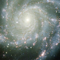 <p>
	This close up image of the nearby galaxy M101 was obtained with the Mayall 4-meter telescope at Kitt Peak National Observatory. M101 is a spiral galaxy in the constellation Ursa Major and is quite similar to our own galaxy, the Milky Way. It is about 20 million light years (6.4 Mpc) away. The supernova is clearly visible as the bright, bluish star in the upper, right portion of the image. It is the closest Type Ia supernova to be observed since 1972. This image was obtained on September 18th, 2011, about two weeks after the supernova achieved its peak brightness.</p>
<p>
	Credit: T.A. Rector (University of Alaska Anchorage), H. Schweiker & S. Pakzad NOAO/AURA/NSF</p>
