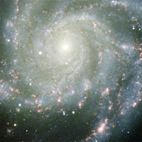 <p>
	This close up image of the nearby galaxy M101 was obtained with the Mayall 4-meter telescope at Kitt Peak National Observatory. M101 is a spiral galaxy in the constellation Ursa Major and is quite similar to our own galaxy, the Milky Way. It is about 20 million light years (6.4 Mpc) away. The supernova is clearly visible as the bright, bluish star in the upper, right portion of the image. It is the closest Type Ia supernova to be observed since 1972. This image was obtained on September 18th, 2011, about two weeks after the supernova achieved its peak brightness.</p>
<p>
	Credit: T.A. Rector (University of Alaska Anchorage), H. Schweiker & S. Pakzad NOAO/AURA/NSF</p>
