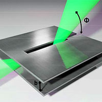 <p>
	Covering all the angles</p>
<p>
	<br />
	Terahertz waves leak out of a small slit in the antenna at different angles, depending on frequency. The receiver can be tuned to select one angle, plucking a single data channel from a stream containing many channels.</p>
<p>
	<br />
	Mittleman lab/Brown University<br />
	 </p>
