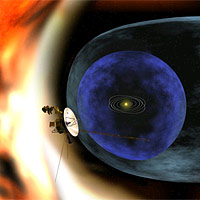 <p>
	This artist's rendering depicts NASAs Voyager 2 spacecraft as it studies the outer limits of the heliosphere - a magnetic 'bubble' around the solar system that is created by the solar wind. Image credit: NASA/JPL-Caltech.</p>
