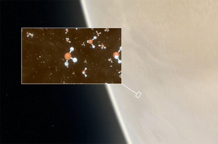 <p>Phosphine detected in Venus's atmosphere. Image courtesy of ESO</p>

